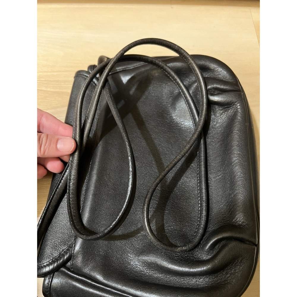 Vintage Coach Cafe 4111‎ Black Leather Crossbody Bag Made In Italy 1751-392 - Picture 6 of 16